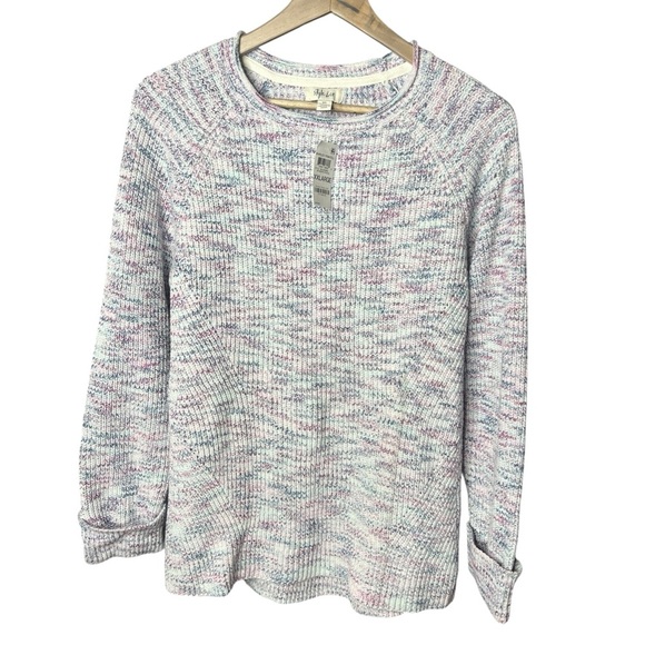 NWT Style & Co Pastel Purple Multicolor Knit Crewneck Sweater Women’s XXL - Picture 1 of 5